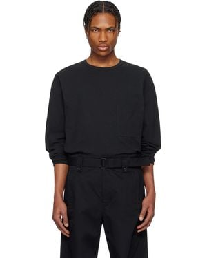 Lemaire Boxy Long Sleeve T-Shirt - Black