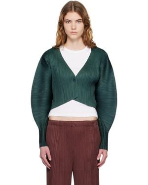 Pleats Please Issey Miyake Monthly Colours December Cardigan - Green