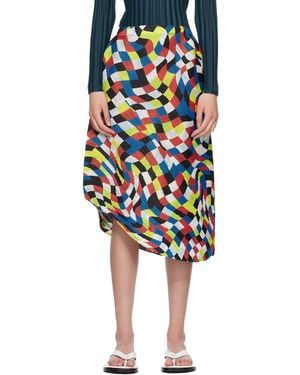 Pleats Please Issey Miyake Dancing Square Midi Skirt - Black