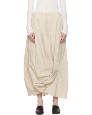 Lauren Manoogian Off- Twist Midi Skirt - Natural