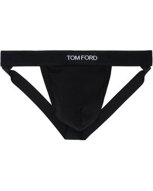 Tom Ford Cotton Jock Strap - Black