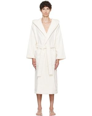 Tekla Off- Terry Hooded Bathrobe - White