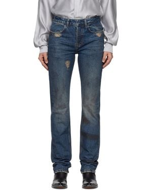 AARON ESH Washed Jeans - Blue