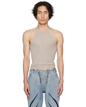 Dion Lee トープ Serpent タンクトップ - ブラック