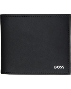 BOSS Smooth-leather Logo Blllfold Wallet - Black