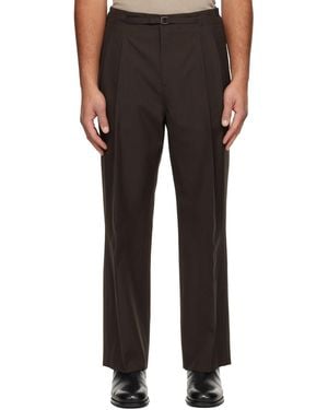 LE17SEPTEMBRE Pleat Belted Trousers - Black