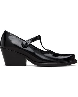 OPEN YY Western Cutout Mary Jane Heels - Black