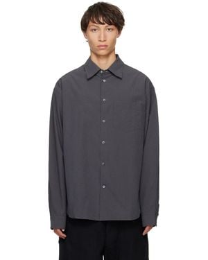 Marni Chemise Grise En Popeline À Carreaux