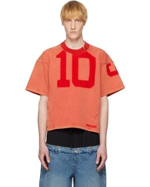 Spencer Badu レッド Washed ジャージ Tシャツ