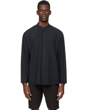 Homme Plissé Issey Miyake Embroidery Press Shirt - Black