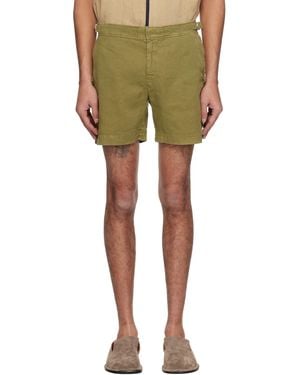Orlebar Brown カーキ Bulldog ガーメントダイ ショートパンツ - グリーン