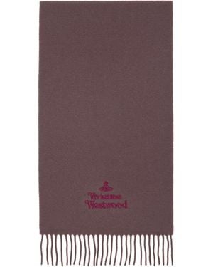 Vivienne Westwood Embroidered Scarf - Purple