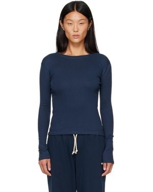 HOMMEGIRLS Fruit Of The Loom Edition Long Sleeve Slim T-Shirt - Blue