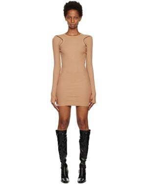Dion Lee Tan Hook & Eye Minidress - Black