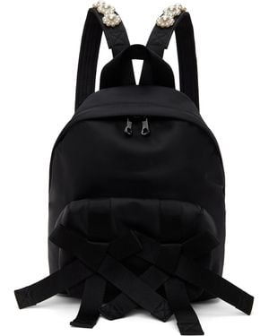 Simone Rocha Beaded Utility Bow Backpack - Black