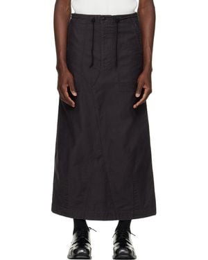 Needles Back Sateen String Fatigue Skirt - Black