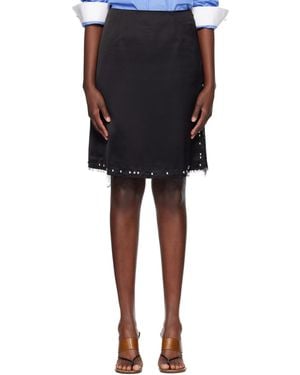 Wales Bonner Iris Studded Midi Skirt - Black