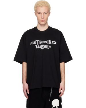 MASTERMIND WORLD T-Shirt À Manches Courtes Noir À Logo Métallisé