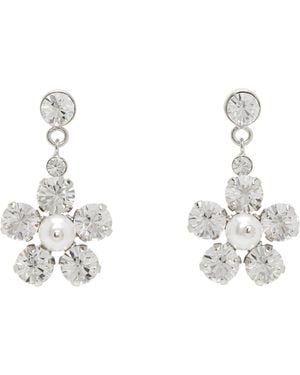 Simone Rocha Mini Daisy Drop Earrings - Metallic