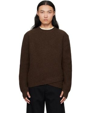 J EONGL I Wool 2Layer Knit Sweater - Black