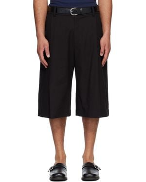 Studio Nicholson Fowld Shorts - Black
