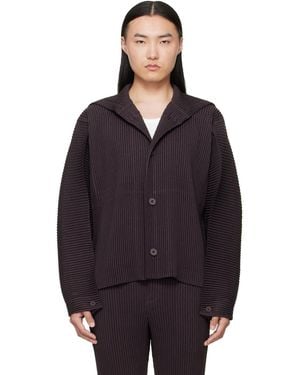 Homme Plissé Issey Miyake Linen Like Jacket - Blue