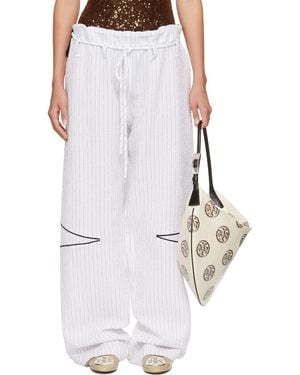 Tory Burch Ssense Exclusive Cotton baggy Trousers - White