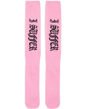 Ashley Williams 'Suffer' Socks - Pink