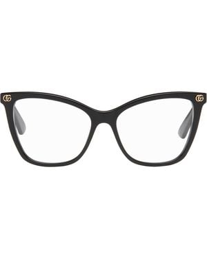 Gucci Light Acetate gg Cat Eye Glasses - Brown