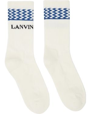 Lanvin Off- Curb Socks - White