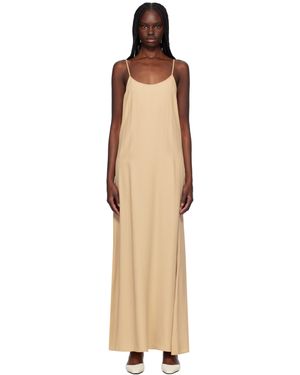 Filippa K Draped Twill Strap Maxi Dress - Black