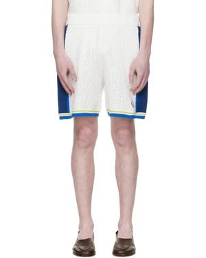 CASABLANCA Off- Crochet Shorts - White
