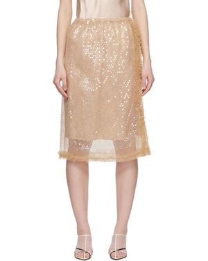Renaissance Renaissance Tati Sequin Midi Skirt - Natural