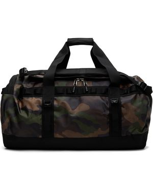 The North Face Moyen Sac De Sport Noir Et Vert En Canevas Base Camp