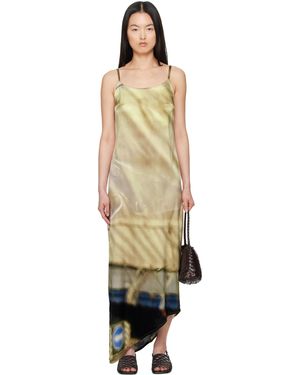 Serapis Draped Tarp Silk Maxi Dress - Black