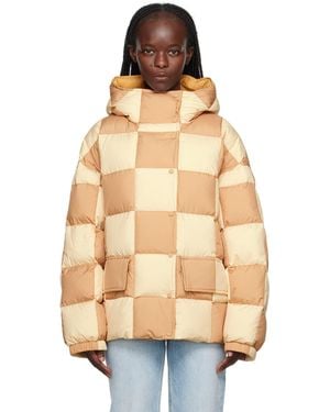 Stand Studio Beige & Tan Darla Down Jacket - Natural