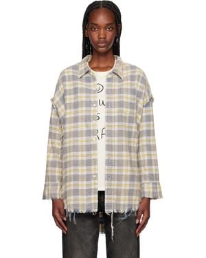 R13 Ssense Exclusive Off- & Shredded Seam Drop Neck Shirt - White
