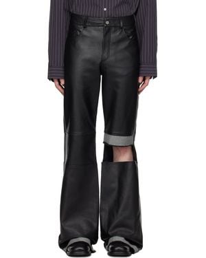 DEADWOOD Slacker Leather Trousers - Black