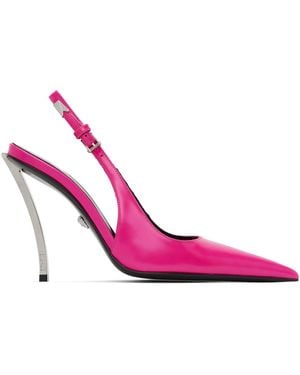 Versace Pin-point スリングバックパンプス - ピンク