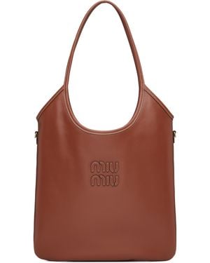Miu Miu Ivy Leather Bag - Brown