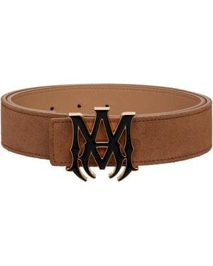 Amiri 'Ma' Suede 4Cm Belt - Brown