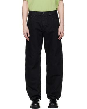 vowels Overdyed Painter Jeans - Black