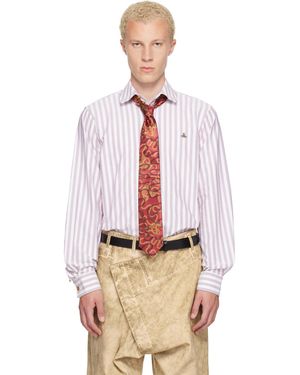 Vivienne Westwood Burgundy Two Button Krall Shirt - Multicolour