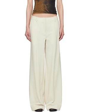 Jean Paul Gaultier Ssense Exclusive Off- 'The Stirrup' Trousers - White