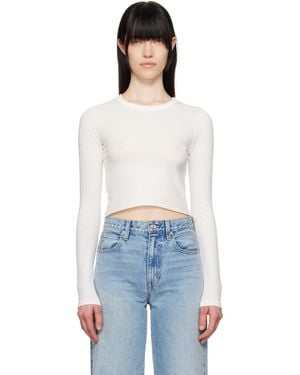 SLVRLAKE Denim Off- Baby Long Sleeve T-Shirt - Blue
