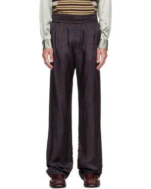 Dries Van Noten Viscose Twill Trousers - Black