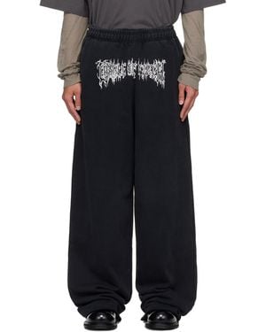 Vetements Cradle Of Filth Logo Baggy Sweatpants - Black