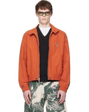 Reese Cooper Nylon Cinched Harrington Jacket - Orange
