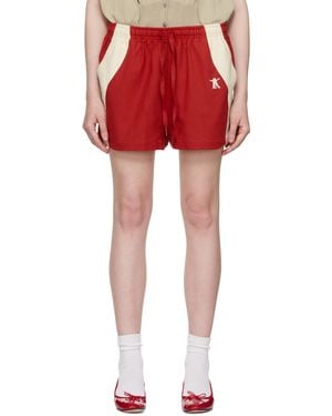 OPEN YY Yy Colour Block Shorts - Red