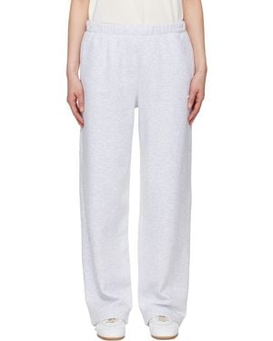 Skims グレー Cotton Fleece クラシック ストレートレッグ スウェットパンツ - ホワイト